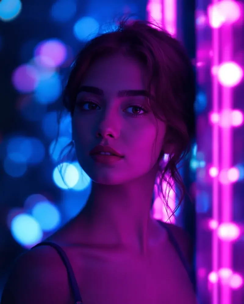 夜景人像写真分类 - 秀人美女