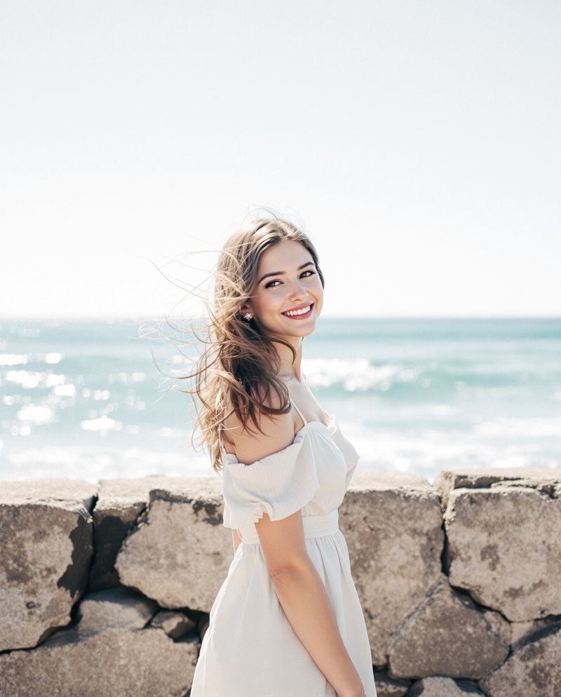 海风与橘子汽水 · 旅行旅拍写真作品 - 秀人美女
